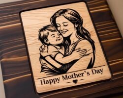 Mother day wooden photo frame